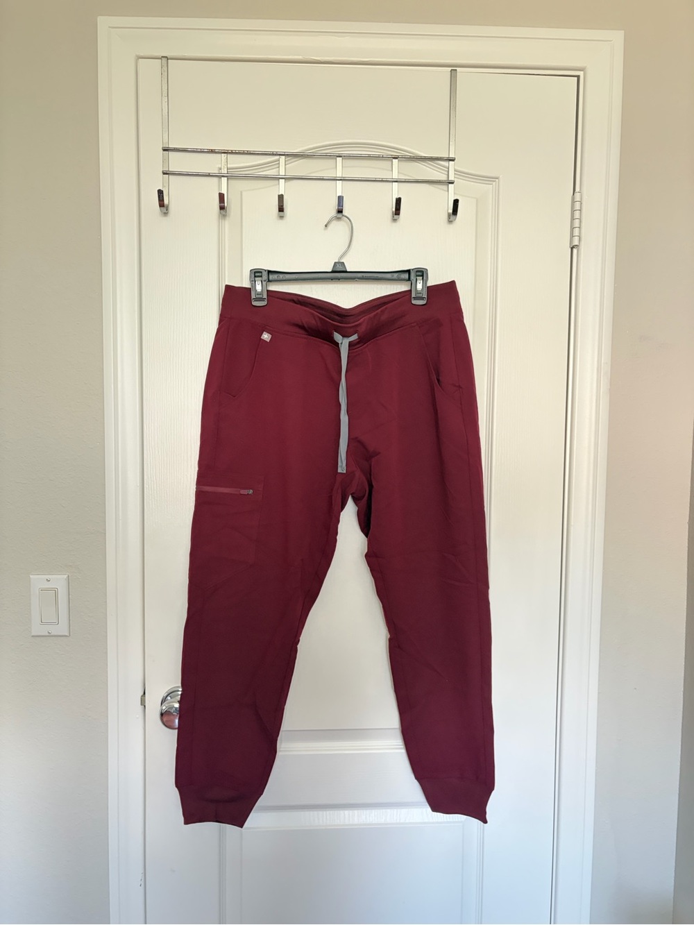 FIGS Maroon / Burgundy Jogger Scrub Pants